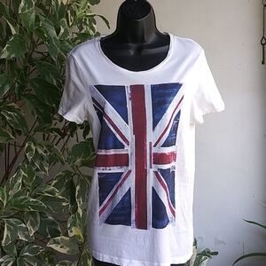 H & M 🇬🇧 print Tee Shirts Top Sz XS